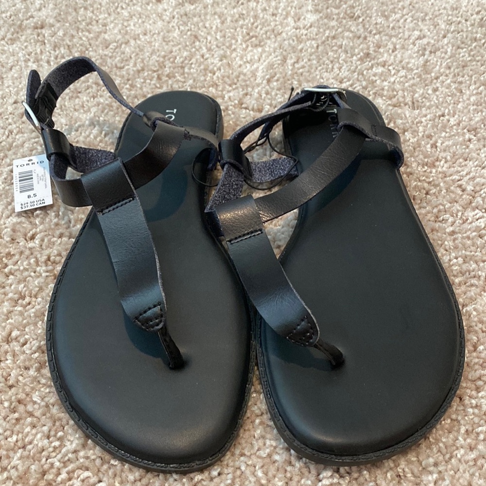 Torrid T-Strap Sandals - Black